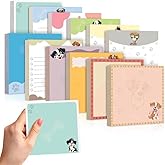 12 Pack Accordion Style 3” x 3” Dog Sticky Notes for Women | Cute Animal Notepads for Office & School Use | Small to Do List Memo Pads | Funny Stationery Gifts for Students & Teachers | 50 Sheets Each
