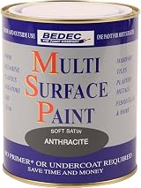Bedec Multi Surface Paint MSP Anthracite Grey Soft Satin 750ml