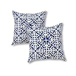 Greendale Home Fashions Indoor/Outdoor Accent Pillows, Indigo, Set of 2