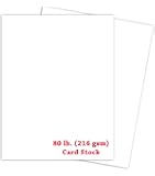 White Card Stock Paper | 8 ½ x 11 Inches | Letter (US) Paper Size | 50 Sheets Per Pack | 80lb Cover Smooth (216gsm)