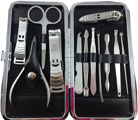 12pcs Manicure Pedicure Set Nail Clippers Scissors Kit