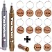 Wine Charms by Vaci Set of 10 Inspirational Charms + 2 Wine Glass Markers, Authentic Wine Corks Material Drink Markers For Parties, Holidays Wine Gift Set