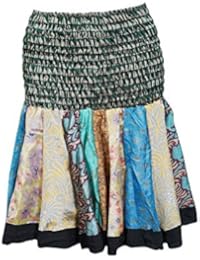 Women's Mini Skirt Beige Flirty Silk Skater Versatile Skirts OneSize