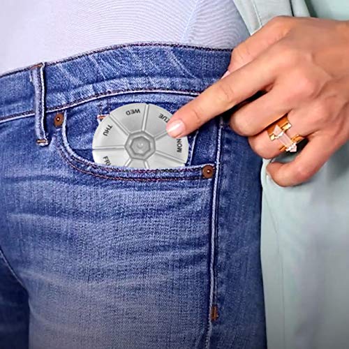 image for Deke Home 2 Pack Deke Round Portable Pill Box Medicine Planner Small c