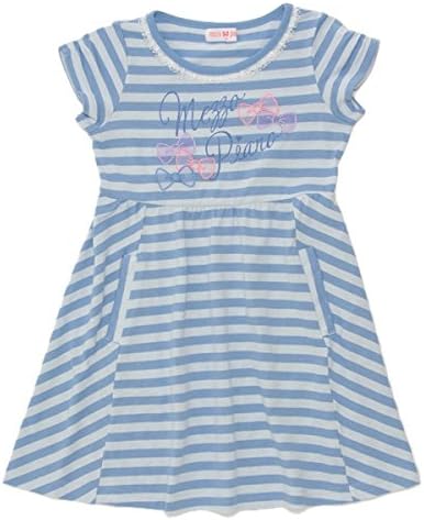 Amazon メゾピアノ Mezzo Piano ネット限定 ボーダー柄ワンピース ブルー 110 ワンピース チュニック 通販