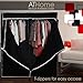 ATHome Lightweight, Durable, Sturdy, Dust and Moisture Proof, Easy Open T-Zipper, Portable Closet Wardrobe, 60 inches, Black
