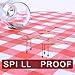 YEMYHOM Rectangle Tablecloth 60 x 104 Inch Spill-proof Oil-Proof Microfiber Table Cover Machine Washable Indoor Outdoor Rectangular Table Cloth for Spring Summer Party Picnic (Red and White Checkered)