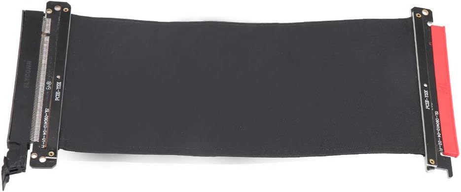 BQLZR PCI Express 9.5 Inch Extension Port 16x Flexible Cable High Speed Riser Card Adapter Ribbon, Black