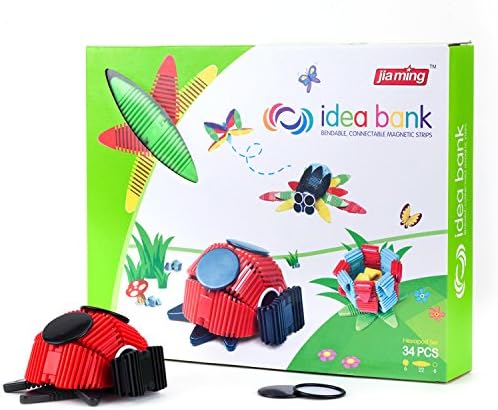 OleFun 3D Assembly puzzle ,Magnetic Blocks Toys, Connectable Building Tiles Set,Flexible Magnetic Construction Kit for Kids- Gritters Set (34 PCS),New Year gift