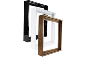 WHOLESALE ARTS AND FRAMES 2-1/8" Deep Polystyrene 12x24 Black Floater Picture Frame- Factory Assembled for 0.75 1.5 1.75 Stretched Canvas by Wholesaleartsframes-com Floating Frame Made in USA