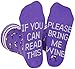 Saucey Socks - Please Bring Me Wine Socks, Beer Socks, Coffee Socks Luxury - Words are Stitched In!