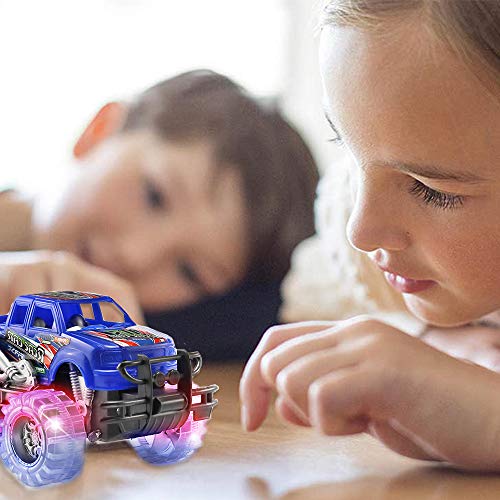 image for Byonebye 2 Pack Light Up Monster Truck Car Toy with Beautiful Flashing