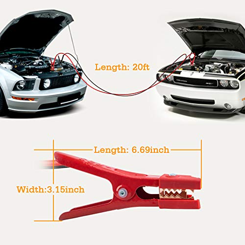 AstroAI Jumper Cables Kit for Car, 4 Gauge X 20 Feet Heavy Duty