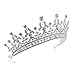 Tinksky Wedding Tiara Rhinestone Decorated Bride Tiara Hair Barrettes Hairband Hair Clip Hair Loop (Silver)
