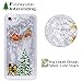 iPhone SE 2020 7/8 Case 4.7 inch, CinoCase 3D Creative Liquid Case [Christmas Collection] Flowing Quicksand Stars Bling Glitter Snowflake Christmas Tree Clear Hard Case for iPhone 7/8/SE 2020 (Silver)