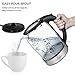 Brewberry Cordless Electric Glass Kettle 1.7l, Auto Shut-Off Feature w/Boil-Dry Protection, 1500W, For Office and Home Use