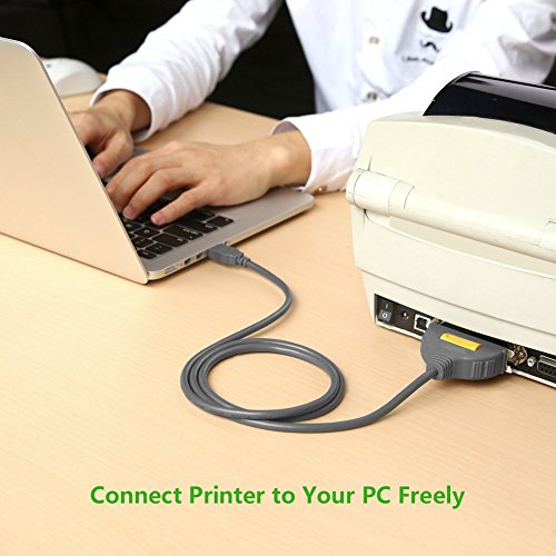 UGREEN USB to IEEE1284 CN36 Parallel Printer Adapter Cable for Printer, Inkjet, Laser etc (6FT)