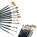 Dxhycc 12pcs Nylon Hair Paint Brush Set Artist Watercolor Acrylic Oil Painting Supplies