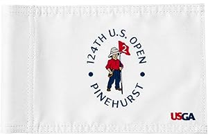 2BUT 2024 US Open Pinehurst Golf Pin Flag Practic Putting Green Golf Flag For Backyard Garden Double-Sewn 600D Nylon Miniature Pin Flag Regulation Tube Flag (white 8"X6")