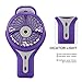 Welltop Mini Handheld USB Misting Fan with Personal Cooling Mist Humidifier Rechargeable Portable Mini Misting Cooling Fan for Home Office and Travel (Purple)
