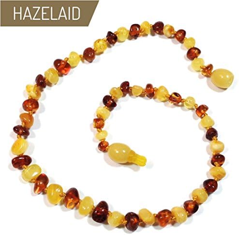 Hazelaid (TM) 14" Pop-Clasp Baltic Amber Milk &amp; Cognac Necklace