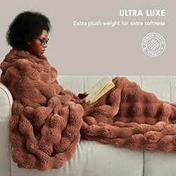 EverGrace Ultra Soft Luxury Fluffy Faux Rabbit Fur