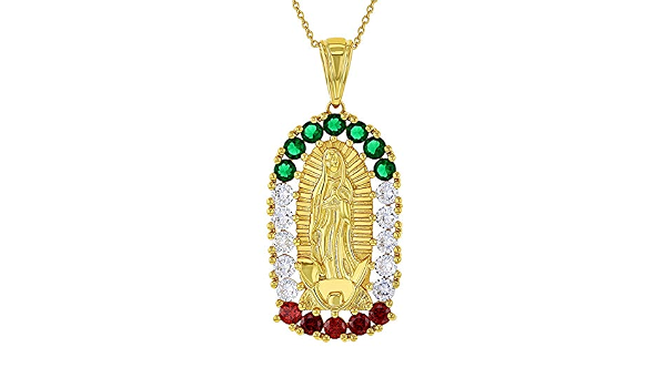 Guadalupe Medal Pendant Necklace 19 