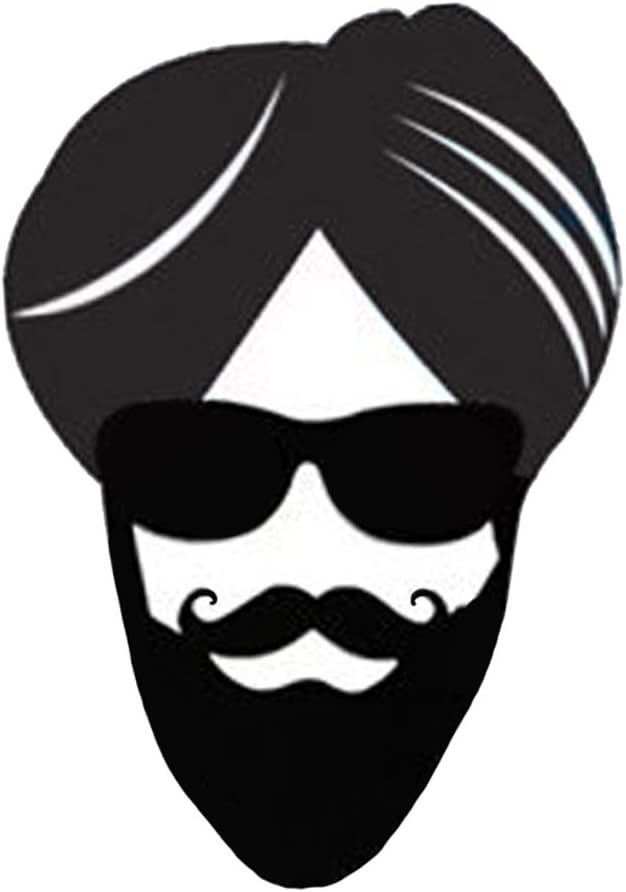 Sikh Singh Punjabi Turbans Fabric Mal Mal F74 Colour (Black)