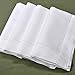 Bumblebee Linens White Linen Cotton Blend Hemstitched Dinner Napkins- Set of 4 18