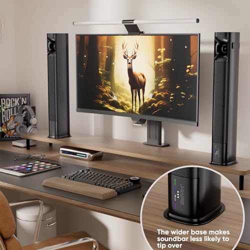 Saiyin 31" Detachable Sound Bar for Smart TV, 2.1ch Surround Sound Home Theater System, Bluetooth 5.3 Soundbar, TV ARC/Optical/AUX, Wall Mountable for TV/PC/Gaming/Projectors