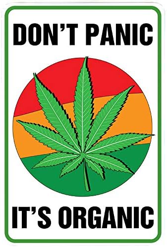 Don't Panic It's Organic - Funny Metal Home Wall Art Decor Gift Sign - by Sign Dragon
