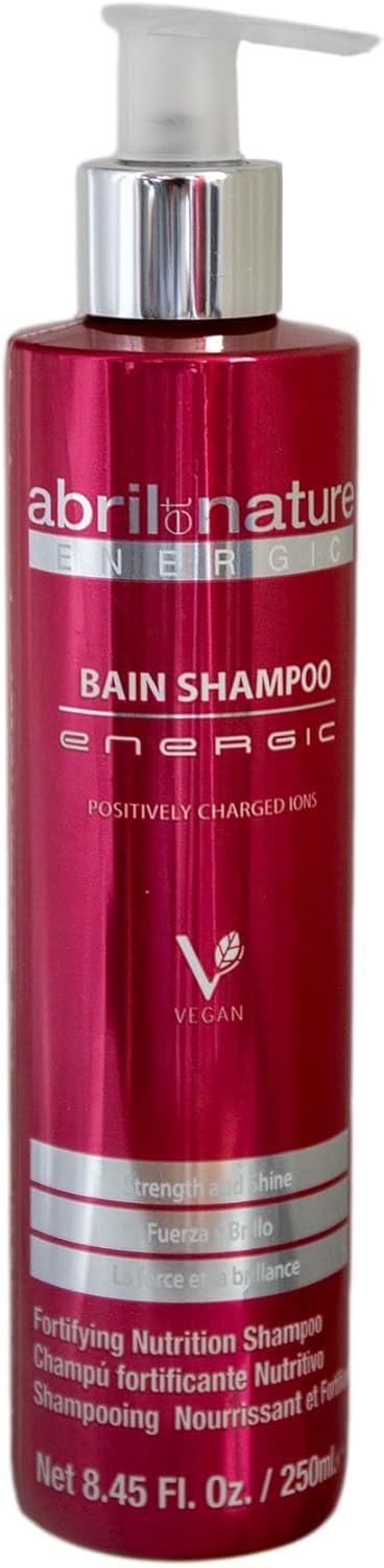 abril et nature - Energic Professional Hair Shampoo - For Hair Needing Nutrition - Prevents Frizz and Eliminates Static Electricity - Hydrates and Repairs - Positive Ion Charge - 250 ml