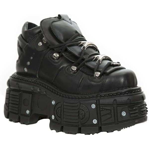 Amazon.com | New Rock Ankle Boots M-TANK106-C2 Unisex Metallic