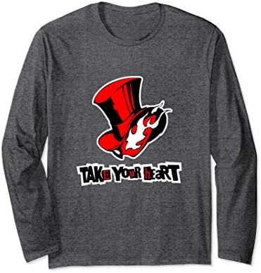 Unisex PERSONA 5 Take Your Heart Long Sleeve Shirt Large Dark Heather