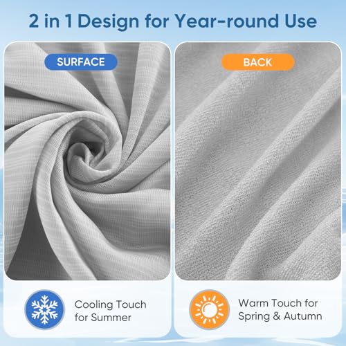 Marchpower Refreshing Blanket 200 x 220 cm, Arc-Chill Natural Technology Summer Blanket Double-Sided Cozy and Refreshing Sofa Blanket, Qmax>0.5, Blue