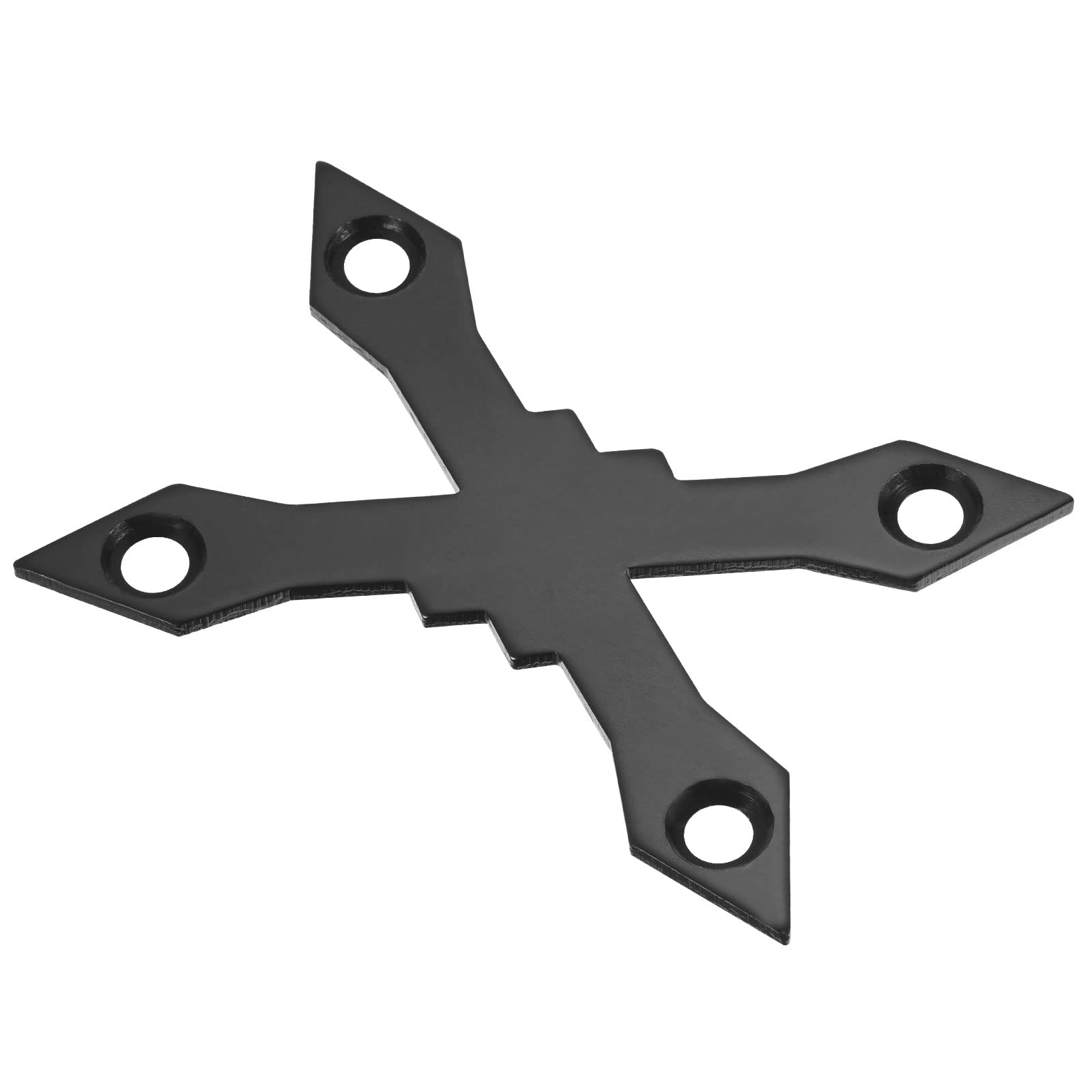 PATIKIL Skateboard Gasket, Longboard Deck Protector Prevent Sink Protective Anti Sinking Hardware, Aluminum Alloy Black, x Shape