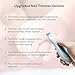 Electric Baby Nail Trimmer - Safe Toenail and Fingernails Care Trim with LED Light for Infant Toddlers Kids Adults - with 6 Interchangeable Pads and Adjustable Speed