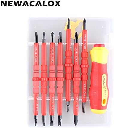 Newacalox 15 In 1 Precision Screwdriver Set Diy Hand Tool Kit Torx Cross Flat Y U-Shape Slotted Screw Driver For Laptop