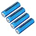 4PCS 3.7V Rechargeable 18650-Battery Lithium 5000mAh Button Top Used for Led Flashlight and headlamp(Battery Size: Diameter: 18mm, Height: 65mm)