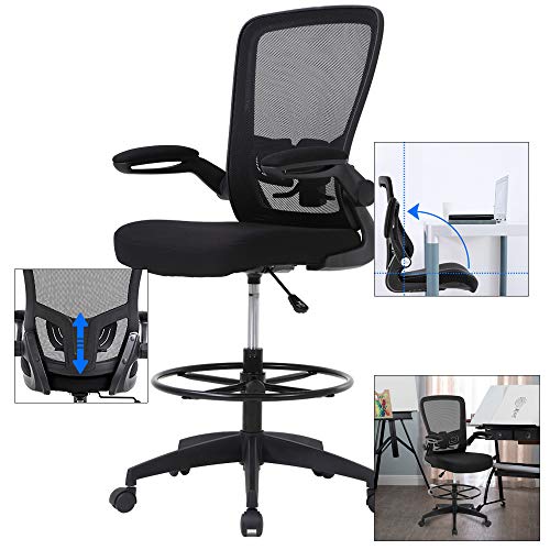 Drafting Chair Tall Office Chair for Standing Desk,Adjustable Height