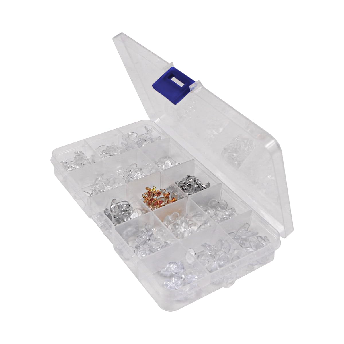 300pcs NUZAMAS Eyeglasses Nose Pads Set Non Slip Transparent Eyewear Nose Pads Push in Nose Pads Ultra-Soft PVC Anti Slip Nosepads for Eyeglasses and Sunglasses