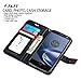 J&D Case Compatible for Moto Z Force Droid Case, Wallet Stand Slim Fit Heavy Duty Protective Shock Resistant Flip Cover Wallet Case for Motorola Moto Z Force Droid Wallet, Black