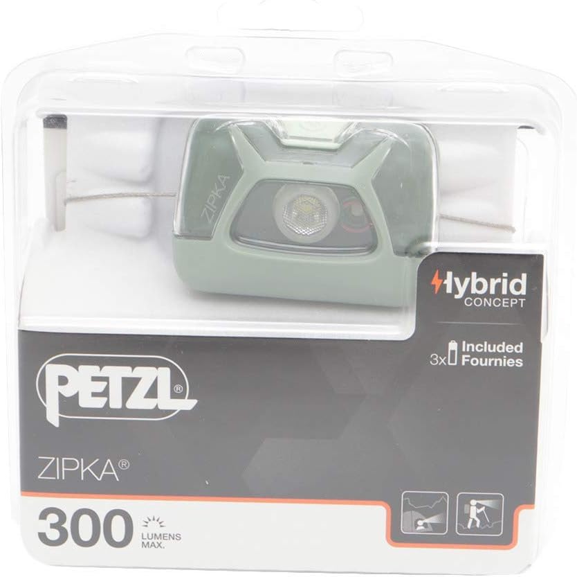 PETZL, ZIPKA Headlamp, 300 lumens, Ultra-Compact Headlamp, Green : Sports & Outdoors