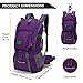 Mountaintop 40 Liter Hiking Backpack with Rain Cover for Outdoor Camping