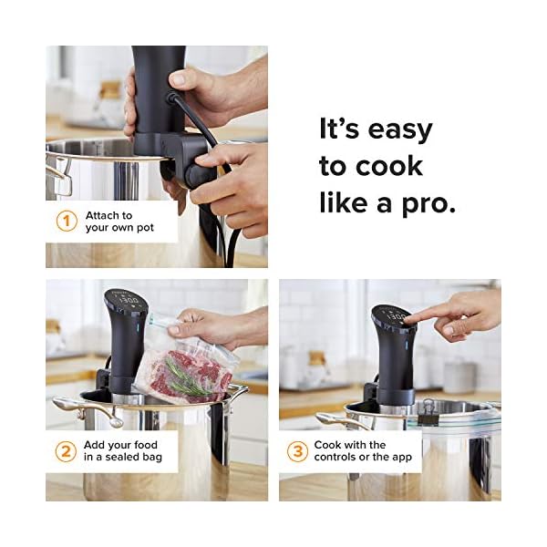 Anova Precision Cooker [AN500-UK00], Sous Vide, WiFi, 100 Watts, Type G Plug included for UK use, Bluetooth, Anova App…