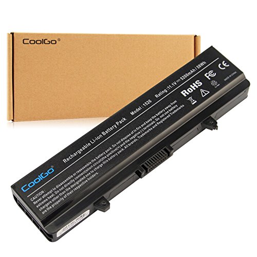 CoolGo Replacement Laptop Battery for Dell Inspiron 1526 1525 1545 1546 1750 1440[Li-ion 6-cell 5200mAh/58WH]