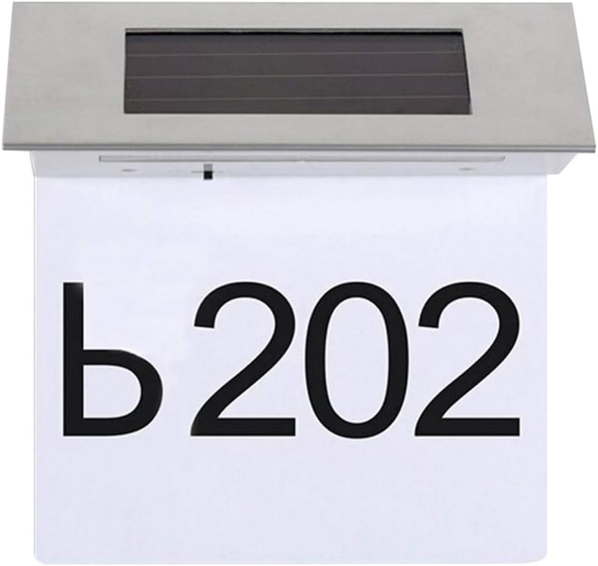 Tenflyer 4 Luces LED solares para Puerta, luz de matrícula de Acero