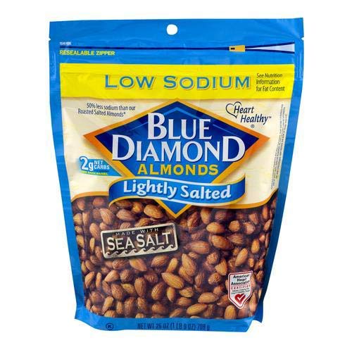 BLUE DIAMOND LIGHTLY SALTED ALMONDS (PACK OF 2)