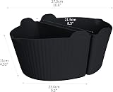 Darbermu Slow Cooker Liner 2pcs Silicone Dividers for 6-8Qt Crockpot Black view 3