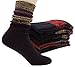 Bienvenu lady's 5 Pack KnitWinter Warm Stripe Slouch Crew Socks, Black